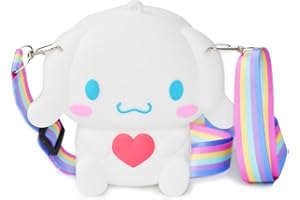 ENENSET Kawaii Cinnamon Dog Crossbody Bag with Adjustable Shoulder Strap, Handbag with Zipper Cute Anime Bag Coin Wallet Purse Shoulder Bag Coin Pouch Accessories Money Bag for Teens Girls Boys