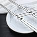 LIUNA Reusable Metal Chopsticks 304 Stainless Steel Chopsticks 9 Inch Mirror Polish Square Chop stick 5 Pairs Gift Set