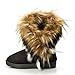 NOT100 Woman Boots(Size 10 is OK) (Warm Fur) (Tassel) (10 B(M) US, Black)