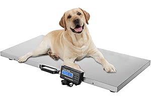 MONIPA Pet Scale Dog Scales for Large Breed - 660LB Postal Digital Scale - Stainless Steel Platform Heavy Duty Livestock Scale