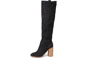 Erocalli Suede Knee-High Boots Fall Boot For Women Chunky Block High Heel Slouch Fashion Boot Round Toe Side Zipper…