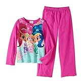 Shimmer and Shine Girls 2 pc Flannel Pajama Set Pink