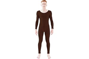Ensnovo Adult Long Sleeve Scoop Neck Spandex Dance Unitard