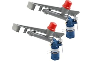 NICCOO 1.0" Agriculture Farm Irrigation Sprinkler Lawn Sprinkler Irrigation Spray Gun Large-Area Watering Spray 360° Rotary Farm Lawn Garden Irrigation, Pack of 2