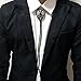 SELOVO Native American Black Stone Leaf Genuine Leather Bolo Tie Formal Accessory