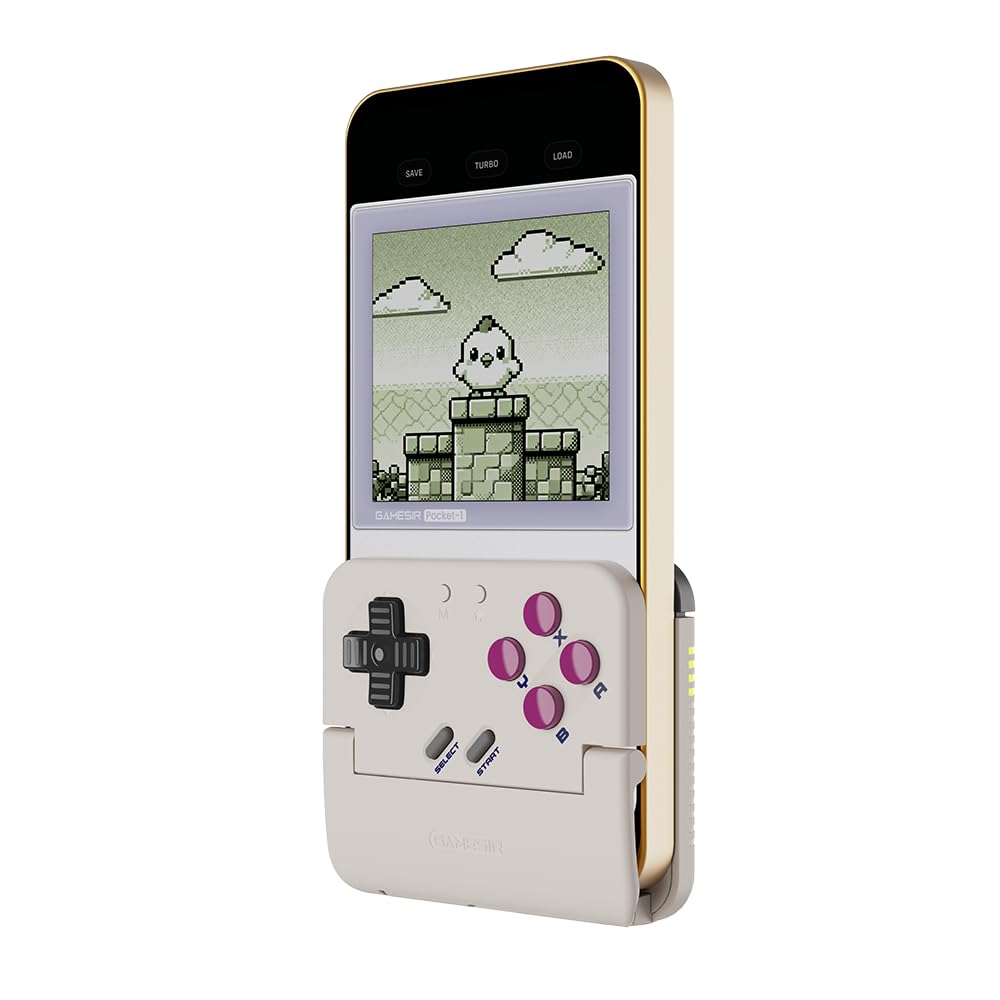 GameSir Pocket Taco Verticaler Mobiler Gaming-Controller - Retro Arcade Bluetooth Gamepad für Android & Smartphone, Tragbar, 600mAh Akku, App-Anpassung - Weiß