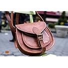 Women Purse Vintage Genuine Brown Leather Cross Body Shoulder Handmade bag Pre Valentines Day Special Sale!