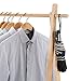 LANGRIA Foldable Bamboo Clothes Laundry Rack with Vertical Hanging Rod Two Side Hooks and Lower Shoe Shelf for Extra Storage Space A-Frame Design Garment Stand (Bamboo Natural Color)