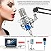 Earamble Professional Studio Recording Condenser Microphone Plug and Play Mic, Cardioid Pickup, Compatible Phone, Computer, Laptop, Mac for Youtube, Podcasting, Twitch, Games Broadcast (Blue)