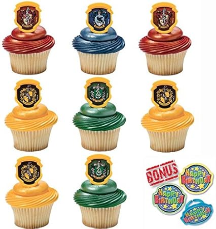Amazon Co Jp ハリーポッター ホグワーツハウス カップケーキトッパーとボーナスの誕生日リング 25個 おもちゃ Amazon Co Jp ハリーポッター ホグワーツハウス カップケーキトッパーとボーナスの誕生日リング 25個 おもちゃ