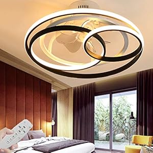 LED-plafondventilatoren Met afstandsbediening Stille Plafondlamp met verlichting Dimbare 3000K-6000K Fan kroonluchter…