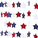 Red White Blue Star Streamers Patriotic 4th of July Decorations (2 Strands for 28 feet) primary