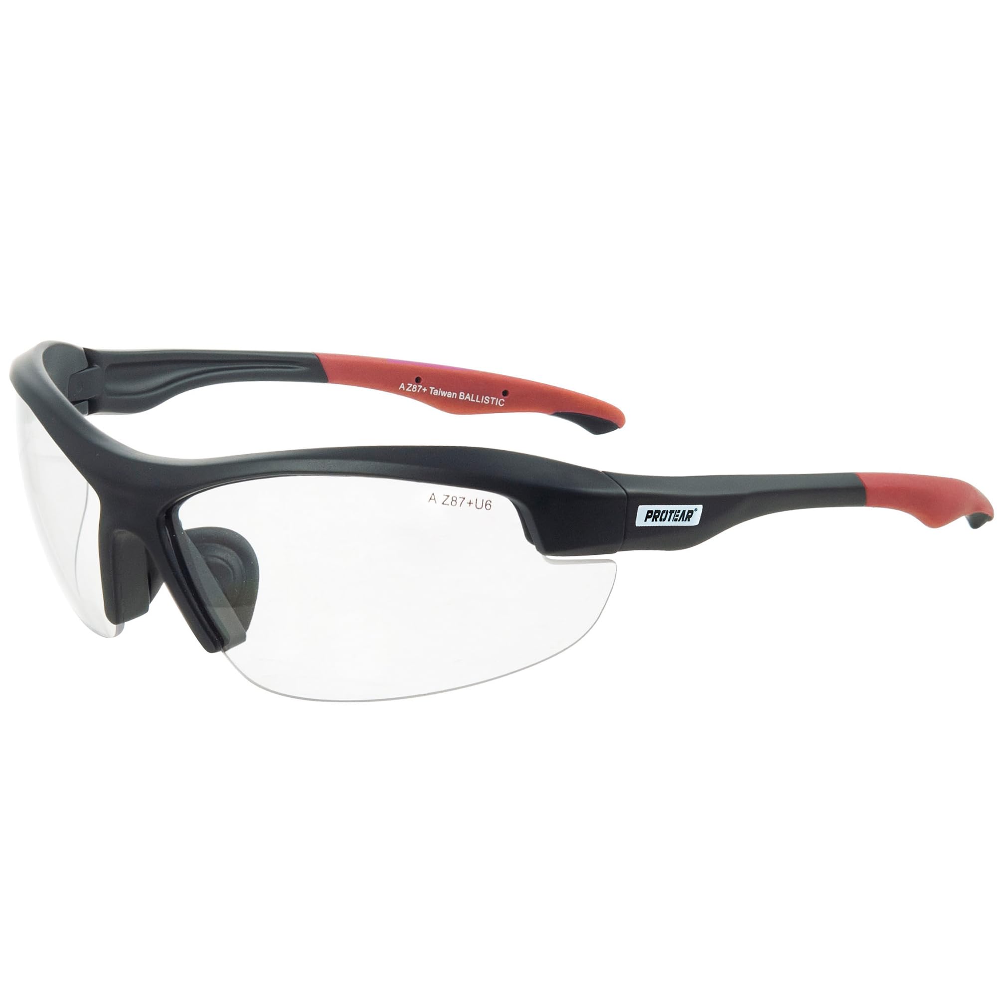 Photo 1 of PROTEAR Anti-Fog Safety Glasses Clear Work Goggles for Men and Women ANSI Z87.1 Eye Protection For Shooting Sports Lab Protective Eyewear Scratch Resistant Lens 100% UV Shielding (Red)
