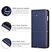 ZOVER iPhone 8 Plus case iPhone 7 Plus case Genuine Leather Case Wallet Cover with Kickstand Feature Card Slots & ID Holder and Magnetic Closure for iPhone 7 Plus iPhone 8 Plus Navy Blue