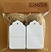 GANSSIA White Kraft Paper Hang Tag for Gift with Free Cut Strings Pack of 100 Pcs 2.75