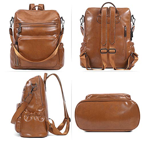 CLUCI Backpack Purse for Women Fashion Leather Designer Travel Large