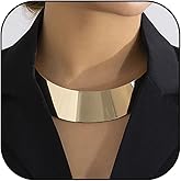 Long tiantian Chunky Gold Necklace Statement Gold Choker Necklaces for Women Exaggerated Ethnic Big Statement Necklaces Vintage Accessories for Women