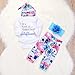 ASTRILL 4Pcs Infant Baby Boy Girls Letters Long Sleeve Romper+Flower Pant+Hat+Headband Warm Clothes, 3-6 Months, Blue