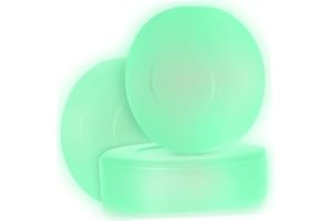 Cabilock 3-Pack Glowing Ice Hockey Pucks 2.75 Inch Luminous Street Hockey Balls Low Friction Training Pucks for Indoor and Ou