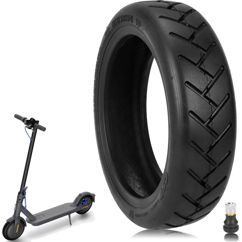 TREFAN 10-inch CST250*54 Electric Scooter Vacuum Tire,Durable Anti Slip Rubber Front and Rear Tubeless Tires Replacement for Xiao mi 4Pro/4Lite Electric Scooter (1PCS)