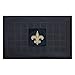 FANMATS 11448 New Orleans Saints Heavy Duty Vinyl Medallion Outdoor Door Mat - 19.5in. x 31in.