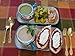 LG Stylish 4-piece Soup & Sandwich Set Butterfly- Turquoise Blue