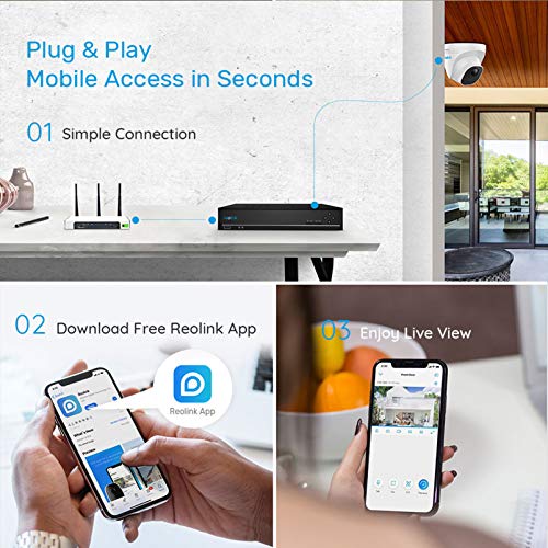 REOLINK 4K Security Camera System, 8pcs H.265 4K PoE Security Cameras Wired with Person Vehicle Detection, 8MP/4K 16CH… - Image 3