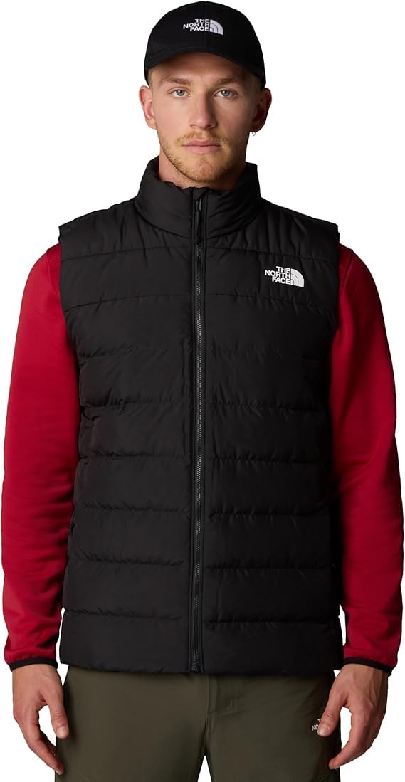 The North Face Men’s Aconcagua 3 Insulated Vest – Wind Resistant, Water Repellent, 600 Fill Waterfowl Down Insulation, TNF Black-NPF, Large