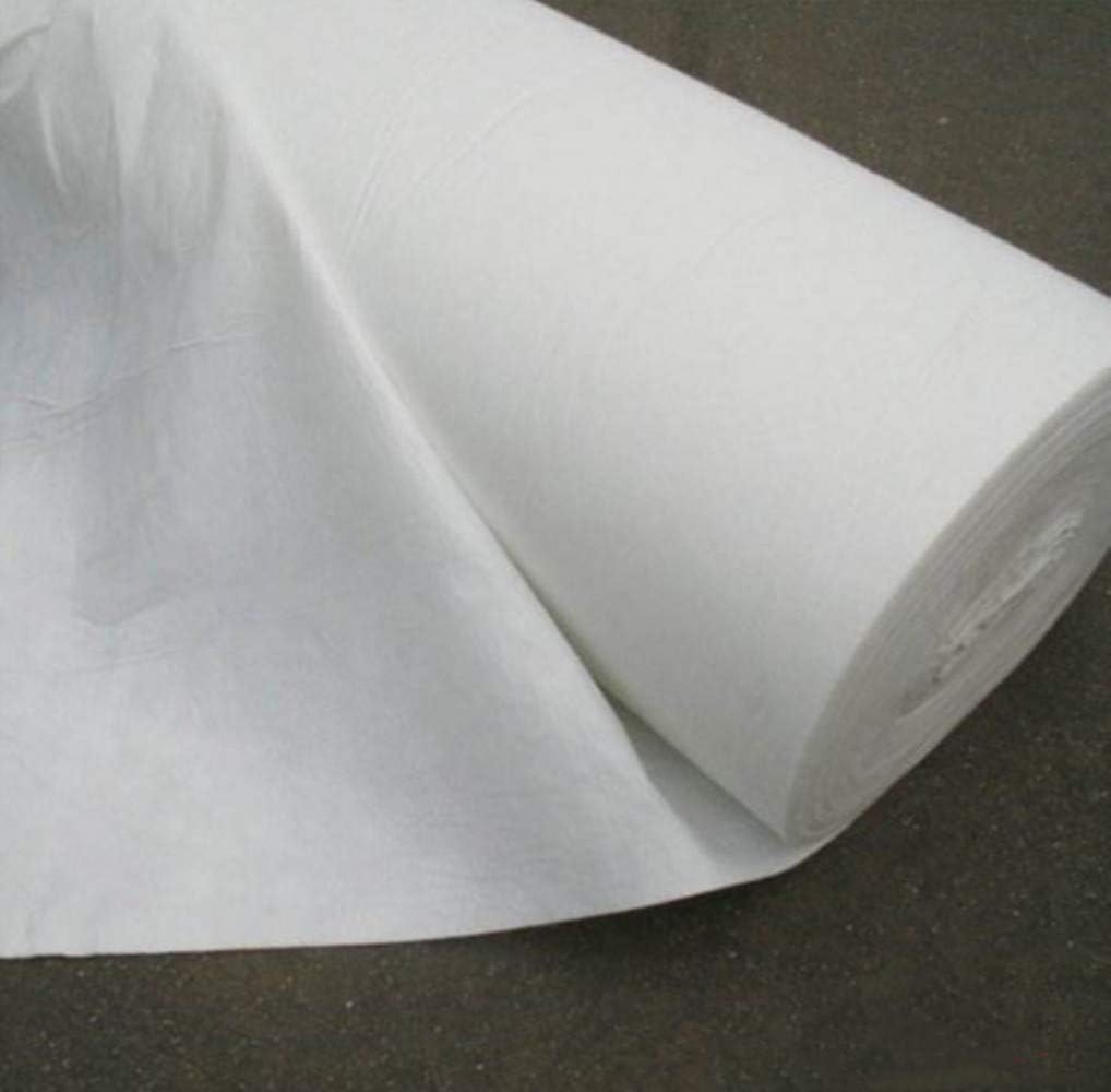 Mitef Geotextile 5 oz Non Woven Polypropylene Fabric for Filtration and Drainage of Railways,Highways, Dams and other Projects,White,Size：W6xL50ft(1.8x15m)