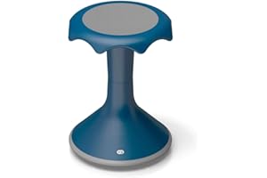 Hokki VS America Stool, Flexible Ergonomic Seating Stool for Kids and Adults, 18" Seat Height, Blue