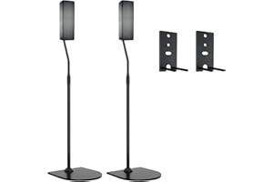 MAOZHREN Adjustable Stand for Bose Speaker Stands, for OmniJewel Lifestyle 650, Surround Speaker 700, Floor Speakers Stands for Bose Floor Stand, with OmniJewel Bracket, Black (Pack of 2)