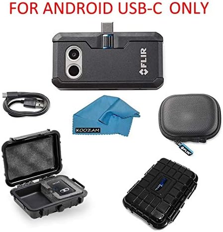 FLIR ONE Pro LT Thermal Imaging Camera Android USB-C ONLY Bundle with Rugged Waterproof Case and Cleaning Cloth (NOT iPhone)