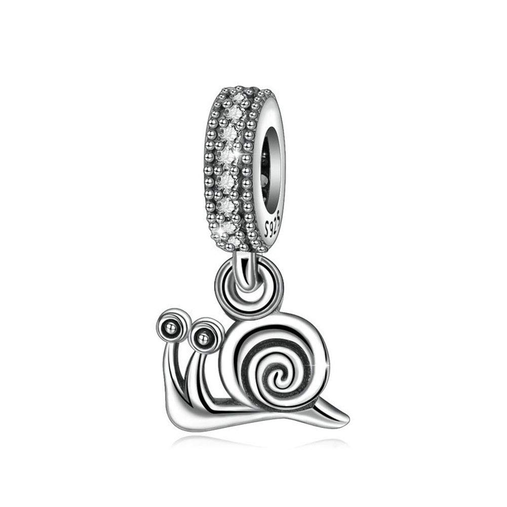 Snail Charm 92 Sterling Silver Lucky Charm Animal Charm Birthday Charm for Pandora Charm Bracelet (Snail)