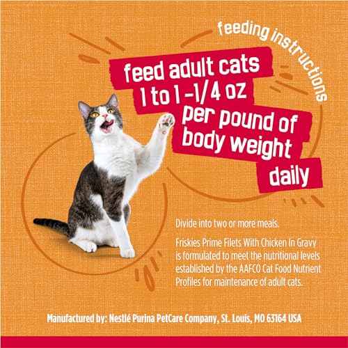 PURINA FRISKIES PRIME FILETS WITH CHICKEN IN WET CAT FOOD GRAVY – (PACK OF 24) 5.5 OZ. CANS
