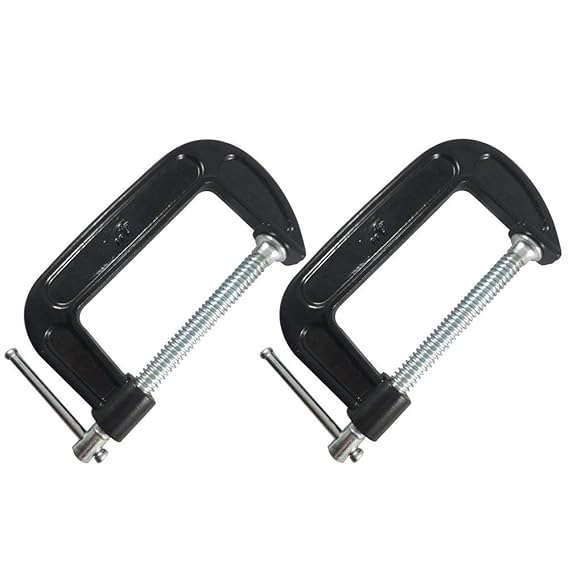 2 Piece 3 Inch CClamp Set Industrial Strength, Quality Iron C Clamps