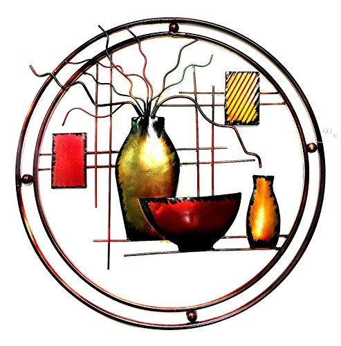 See 86,242 fireplace art prints at freeart. Metal Wall Art Abstract Plant Vases Fireplace Mantle Porch ...