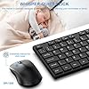 Wireless-Keyboard-and-Mouse-WisFox-24G-Slim-Ergonomic-Keyboard-and-Mouse-Set-with-One-USB-Receiver-Full-Size-Qwerty-Keyboard-Quiet-Computer-Mouse-for-WindowsLaptopPC Keyboard & Mouse Set, Wireless Keyboard and Mouse, WisFox 2.4Ghz Slim Ergonomic Keyboard and Mouse Combos with One USB…