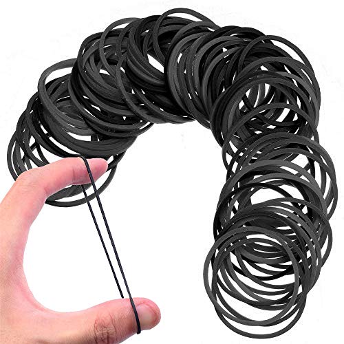 Tattoo Rubber Bands - SOTICA 300PCS Black Rubber Loop Elastic Damping Soft Rings Tattoo Needle Bar Rubber Band for Tattoo Machine Gun Tubes Needle Tip Supply Tattoo Accessories