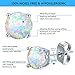VOLUKA Opal Stud Earrings 18K White Gold Plated for Womens Sensitive Ears 3 Pairs 3/5/7mm
