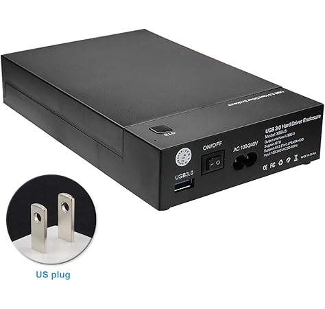 GEZICHTA 3,5 pulgadas SATA a USB 3.0 Serial Hard Disk Caja Externa, Herramientas 8TB Disco Duro Externo Disco Duro Carcasa para Windows 2000/XP/Vista/Win7/8/10, Linux/MAC OS au plug: Amazon.es: Oficina y papelería