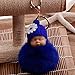 Sleeping Baby Plush Pompom Keychain,Crytech Cute Fluffy Fuzzy Slept Baby Doll Pom Pom Key Chain Handbag Pendant Charm Keyring Ring for Backpack Car Key Purse Cellphone Accessory (Blue)thumb 3