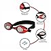 Bezzee-Pro Kids Swimming Goggles (Red Clear Lens)