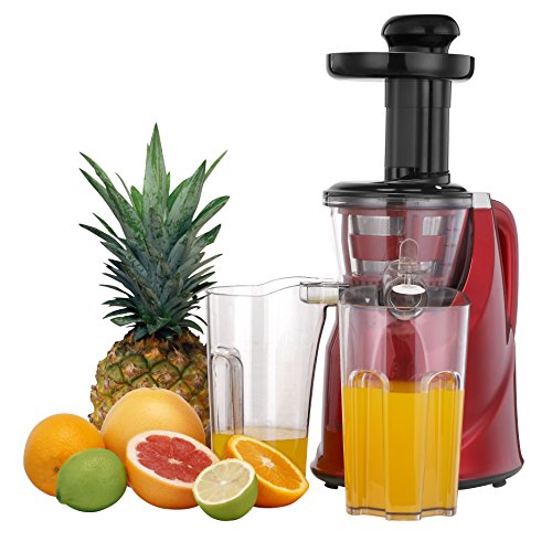 Vonshef fruit vegetable masticating juicer machine with…