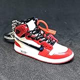 Air Jordan 1 I High Retro Off White Chicago Bulls OG Sneakers Shoes 3D Keychain Figure