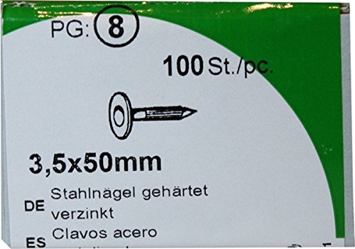 HSI 918323 – Nail Steel Ribbed C. Wide Rim 3.5 x 50 mm – 100 Pieces