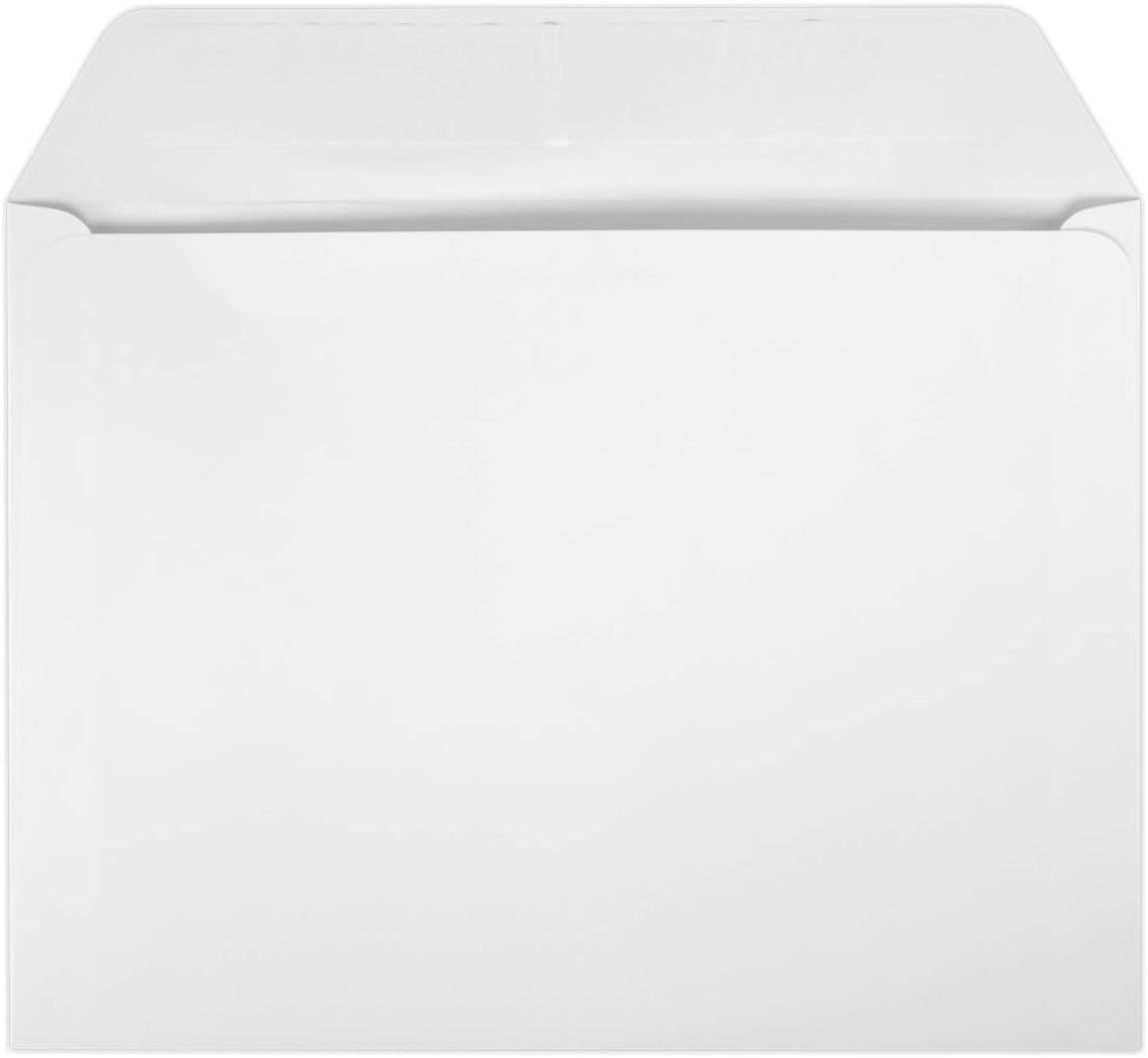 7 x 10 Booklet Envelopes - 24lb. Bright White (50 Qty) | Perfect for Catalogs, Annual Reports, Brochures, Magazines, Invitations | 12237-50 : Office Products