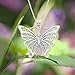 Honolulu Jewelry Company Sterling Silver Butterfly Necklace Pendant with Filigree Wings with 18
