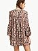 Milumia Women's Bohemian Floral Print Long Sleeve Crochet Swing Dress