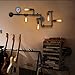 BAYCHEER HL371017 Industrial Retro Vintage Style Farmhouse Industry Steam Punk Water Pipe Wall Sconce Wall Light lamp with use 5 Each 40w E26 Bulbs