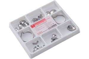 Easyinsmile Dental Matrices Matrix Refill Metal Sectional Contoured (Matrices Full Kit 100Pcs with 2 Ring Deltas)